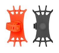 EIROVYA 2 Pcs Soporte Movil Bicicleta,Porta Movil Bicicleta,Portátil Bicicleta Smartphone Titular para todos los teléfonos inteligentes para Racing Motocicleta Bicicleta(naranja-negro)