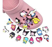 EIROVYA 20 Piezas Colgantes para zapatos, Brazalete de estilo de dibujos animados y accesorios de decoración de engranajes para niños regalos de fiesta de cumpleaños, lindo gatito