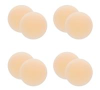 EIROVYA 4 Pares Cubre pezones Boob Tape Cubiertas para Pezones Ultrafinas,8 cm Ø Pezoneras Reutilizables,Pezoneras Adhesivas Invisibles de Silicona,para Sin Espalda,Corte Bajo,Vestido de Noche