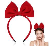 EIROVYA Diadema para mujer, diadema para niña, diadema Blancanieves para niña y mujer, diadema con lazo rojo, accesorio perfecto para el cabello para Navidad y cosplay, 1 pieza