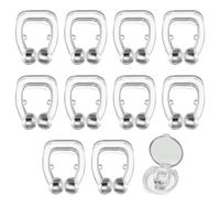 EIROVYA Pinzas nasales magnéticas antirronquidos, dispositivos antirronquidos, solución antirronquidos cómoda y profesional, que le ayudan a respirar y dormir mejor, 10 unidades