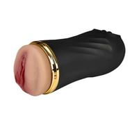 EIS Masturbador vaginal vibratorio 25 cm, resistente al agua (IPX6), recargable, cavidad vaginal, 10 programas de vibración, material similar a la piel