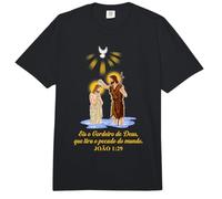 EIS o Cordeiro de Deus Joao 1:29. Versión Portuguesa Comfort Colors Adult Heavyweight T-Shirt