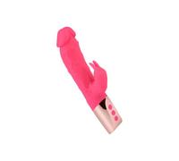 EIS, vibrador, vibrador de diseño natural de conejo fabricado de silicona, 22 cm, impermeable, recargable, 20 programas de vibración, material agradable al contacto con la piel