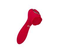 EIS, vibrador, vibrador doble en forma de rosa de silicona, 12.5 cm, impermeable (IPX7), recargable, 2 motores, estimulación vaginal y del clítoris, material inocuo para la piel