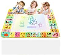 Eisaro Alfombra Mágica para Pintar con Agua, Multicolo No Tóxica, con Accesorios para Dibujar r, Tela y Nylon, 70x60cm, Reutilizable, Educativa,