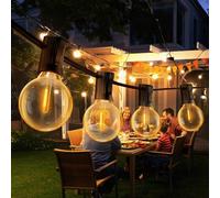 eisaro Guirnaldas de Luces Exterior, 11 M LED Cadena de Luz con 25 + 2 Bombillas, IP44 Impermeable Guirnaldas Luminosas Exterior y Interior Deco para Jardín, Patio, Fiesta,Terraza