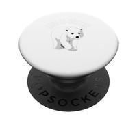 Eisbär - Camiseta de Manga Corta, diseño de Animales PopSockets PopGrip Adhesivo