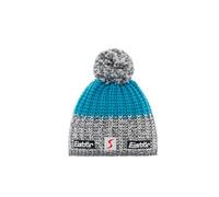 Eisbär Gorro con Pompón Refocus Skipool Beanie de Lana Punto (Talla única - Azul-Gris)