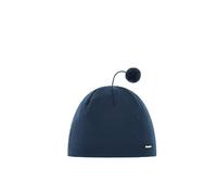 Eisbär Gorro de Punto Damp Esquiar con pompón (Talla única - Azul Oscuro)