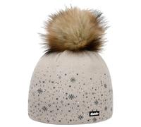 Eisbär Gorro de Punto Rana Lux Mujer con pompón (Talla única - Beige)