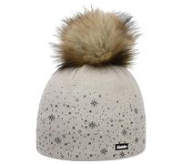 Eisbär Gorro de Punto Rana Lux Mujer con pompón (Talla única - Beige)