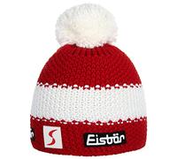 Eisbär Star SP - Gorro con pompón, otoño/Invierno, Unisex, Color Multicolor - Rot/White/Rot, tamaño Talla única