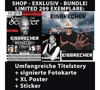 Eisbrecher - Bundle - LIMITED: Signierte Fotokarte + XL Poster + Sticker + Titel Story Sonic Seducer 10-24: Eisbrecher-Bundle inklusive Ausgabe ... der Vorrat reicht, 299 Exemplare weltweit!