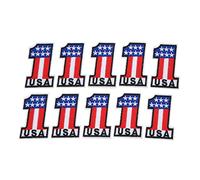 Eisen auf Bügeln Patches 10 Stück Premium Baumwolle Nummer 1 Design USA Motiv langlebig und vielseitig für Jeans Hüte Taschen Christmas Gifts