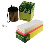EISENFELS Paquete de inspección Kit de mantenimiento de filtros con filtro de aceite HU 716/2 x, filtro de aire C 3282, tornillo de cierre