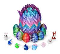 EISFIEL 18 PCS Dragn impreso 3D con huevo mini animales estampados 3D huevos de dragn 3D con dragn interior dragones inquietos en un huevo min