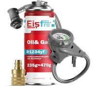 Eisfro - Gas refrigerante sustituto R1234yf con Aceite, Manguera y Adaptador YF - Recarga de Aire Acondicionado para automóvil - 1x 235 g - Eco