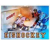 Eishockey - Fight (Wandkalender 2026 DIN A2 quer), CALVENDO Monatskalender: Teamsport der Extra-Klasse - Kraft, Ausdauer, Härte und Schnelligkeit