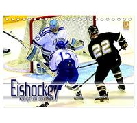 Eishockey - Kampf um den Puck (Tischkalender 2026 DIN A5 quer), CALVENDO Monatskalender: Dynamische Actionszenen und faszinierende Eindrücke aus der Welt des Eishockeysports