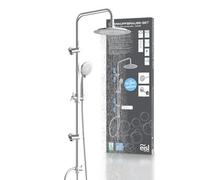 EISL DX12009 - Juego de ducha con lluvia, sistema sin grifo, grifo y chorro ajustable de 3 tipos, cromado