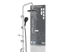 EISL DXLD60088CS DXLD60088CS - Juego de ducha con ducha de lluvia (200 x 200 mm y alcachofa de mano, ducha de lluvia con soporte de pared)