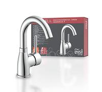 EISL Futura de Baja presión, Lavabo de bajo Consumo, Grifo Giratorio de 360° para baño, Mezclador Monomando, NI075FUTCR-LP, Cromo, Platzsparend