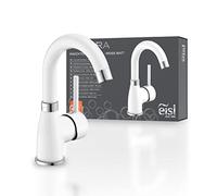 EISL Lavabo Futura NI075FUTWCR de bajo Consumo, Grifo Giratorio de 360°, Blanco Mate/Cromo