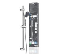 EISL WELLY DX6051CSB - Juego de alcachofa de ducha con manguera y soporte, incluye junta de ahorro de agua, cabezal de ducha con manguera, cromado