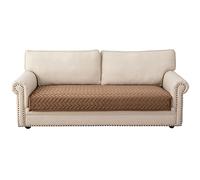 Eismodra Funda de Sofá,Cubre Sofa 3 plazas,Fundas Sofa Chaise Longue Antideslizante para 2 Plazas Salón Sofá Esquinero Perros Mascotas,Marrón,110 x 210 cm (Solo 1 Unidad)