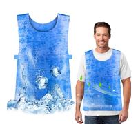 Eisweste,Kühlweste Verstellbar,Ice Cooling Vest,Sommer Hitzebeständige Cooling Weste,Kühlung Sport Chalee,Evanstungskühlung Weste,PVA Wasserdichte Eisweste,Arbeitsweste für Männer Frauen im Freien
