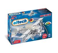 Eitech Set de construcción de avioneta de Acero Inoxidable de 270 Piezas, Biplano/Avión Prop (C88)