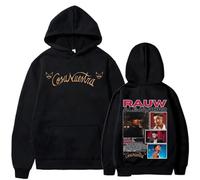 EIUIIOXU Sudadera con Capucha Rauw Alejandro Cosa Nuestras Sudaderas para Hombre y Mujer, Estilo Vintage, Manga Larga, Informal, Oversize