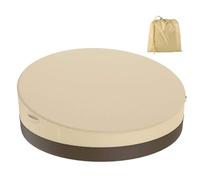 Eivdru Funda para isla solar, impermeable, con cordón, redonda, funda protectora para isla solar, resistente al invierno, resistente a los rayos UV, resistente a desgarros para muebles de jardín
