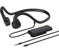 EIVOR Auriculares Bluetooth de conducción ósea con cable (3,5 mm o tipo C), auriculares abiertos con micrófono, auriculares deportivos para correr y trabajar