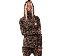 Eivy - Ropa interior térmica mujer - Icecold Hood Top Leopard de Lana - Talla M - Marrón Marrón M