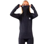 Eivy - Ropa interior térmica mujer - Icecold Top Black Leopard para Mujer de Lana - Talla M - Negro Negro M