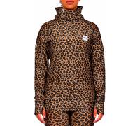 Eivy - Ropa interior térmica mujer - Icecold Top Leopard de Lana - Talla S - Marrón Marrón S