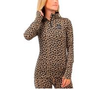 Eivy - Ropa interior térmica mujer - Journey Merino Wool Top Leopard de Lana - Talla L - Marrón Marrón L