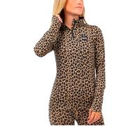 Eivy - Ropa interior térmica mujer - Journey Merino Wool Top Leopard de Lana - Talla XS - Marrón Marrón XS