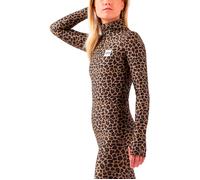 Eivy - Ropa interior térmica mujer - Journey Top Leopard de Lana - Talla S - Marrón Marrón S