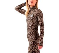 Eivy - Ropa interior térmica mujer - Journey Top Leopard de Lana - Talla XS - Marrón Marrón XS
