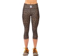 Eivy - Ropa interior térmica mujer - Pocket Tights 3/4 Leopard para Mujer de Lana - Talla S - Marrón Marrón S