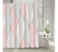 EIWAXU 1 Cortina de Ducha de Lujo con Estampado y Gancho, Cortina de Ducha Lavable, Separador de baño, Accesorios de baño. 120x175cm(AnxAl)