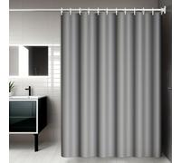 EIWAXU Cortina de Ducha de baño Gris de Estilo Moderno, mampara de baño, Cortina de Ducha de Tela Gris con Ganchos para baño. 300x190cm/118x75in(WxH)