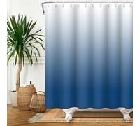 EIWAXU Cortina de Ducha Impermeable para baño, con Degradado Colorido, Azul, Rosa y Azul, Separador de bañera con Ganchos, Lavable. 130x240cm/51x94in(Ancho X Alto)