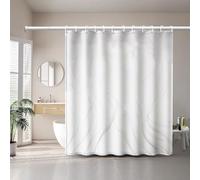 EIWAXU Cortina de Ducha Minimalista con Estampado de líneas onduladas para decoración del baño. Incluye Ganchos de plástico y es Lavable a máquina. 80x120cm/31x47in(AnxAl)