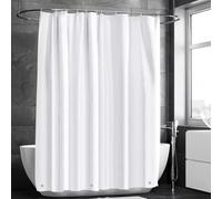 EIWAXU Cortinas de Ducha Blancas para baño, Impermeables, de Tela con Ganchos. 73x162cm/29x64in(WxH)