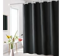 EIWAXU Cortinas de Ducha Negras Lisas, Ideales para Separar el baño, Cubrir Puertas y Decorar la Ducha. 120x160cm/47x63in(WxH)