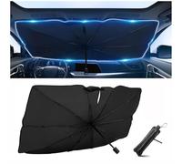 EIWXEFQT Parasol Coche Delantero Interno, para Dacia Duster Logan Sandero Lodgy Dokker Stepway Mcv 2 Sombrilla Paraguas del Coche El Mango del Paraguas es Ajustable Anti UV Rayos